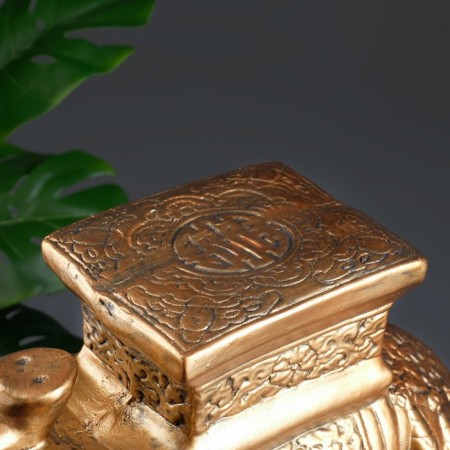 Figure - Bronze Elephant stand, 21x54x43cm-3