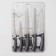 A set of kitchen knives "Eneolite", 5 objects: blade 8.5 cm, 12.5 cm, 19.5 cm, 20 cm, 20 cm, black color black
