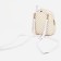 Women's backpack of artificial leather with lightning, 1 pocket, white color