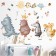 Stick plastic interior color "animals on a walk" set 2 sheets 30x85 cm