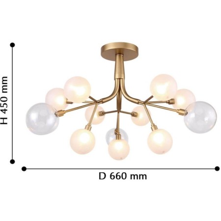 Babylon chandelier, 9x40W G9, color gold-3