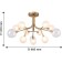 Babylon chandelier, 9x40W G9, color gold