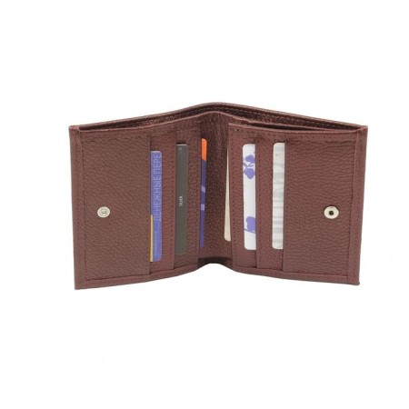 N/k wallet, button, pockets 4, depth/coins 1, departments 3, color Bordeaux metallic-2