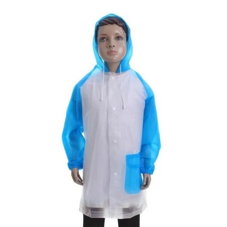 Children's raincoat "Walk in the rain", Blue, L-3