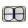 Penal 3 sections, tab inside, 140 x 210 x 40 mm, fabric, calligrata top block "Bloody yellow"