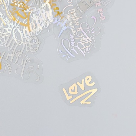 Set of stickers "Happiness Says" 40 pcs 8x12 cm-1
