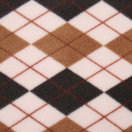 Romb blanket 150x200cm, brown, fleece 150g/m, PE100%-1