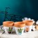 Set of Kashpo "Bicycle" 3pcs, on a stand, 9x9cm