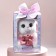 Soft toy "Bunny La Pu", in a dress, with a crown