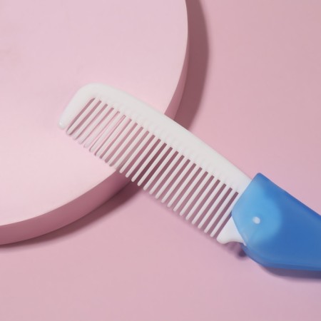 The comb is folding, 9.6 × 2.8 cm, blue/white color-3