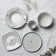 Ceramic “Swallow” plate, 18 x 18 cm, white color