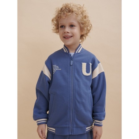 Bombber for a boy Pelican, height 140 cm, jeans color