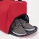 Sports bag with lightning, shoes, external pocket, red color