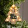 Christmas tree toy "Christmas tree with Santa Claus and deer", from batteries, glow of warm white