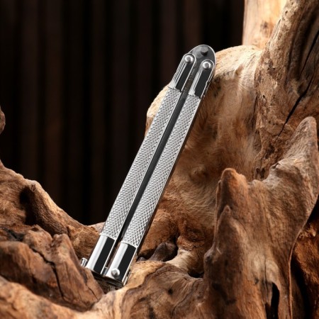 Buratino butterfly knife 19cm, blade 82mm/1.9mm, steel 420-1