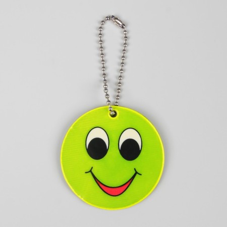 The reflective element "Smiley with large eyes", bilateral, d = 5.3 cm, yellow color-2