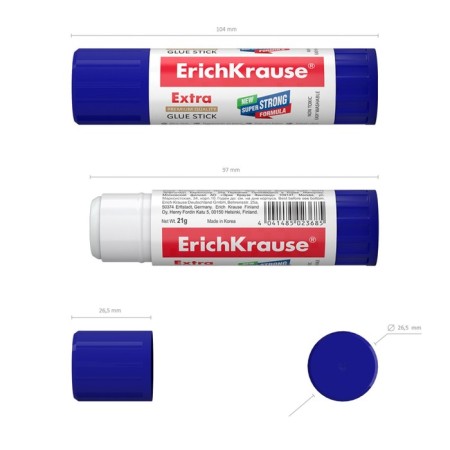 A set of pencil glue 3 pieces, Erichkrause Extra PVP, 21 g, reinforced-1