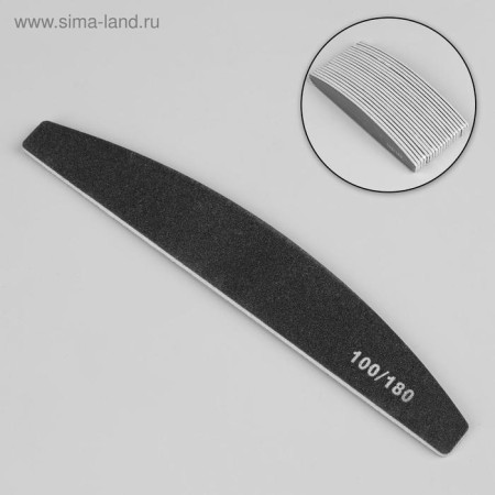 File - emery, abrasiveness 100/180, 18 cm, packing 20 pcs, black color-1