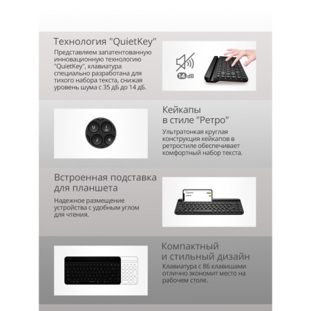 Keyboard A4Tech FSTYLER FBK30 Black USB wireless BT/Radio Slim Multimedia (FBK30 BLAC 10045-3