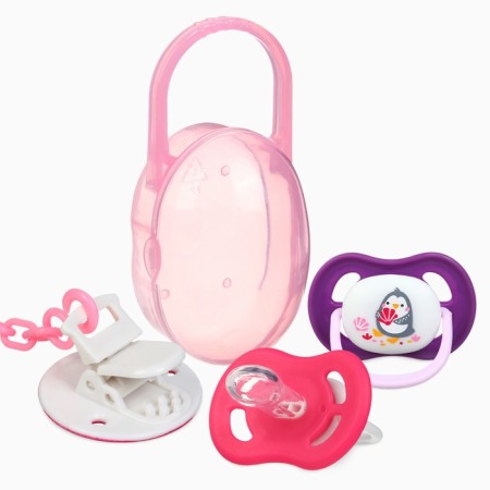 Nipple - anatomical dummy "for a girl" +6 months, 2 pcs., Holder 1 pc. + container.