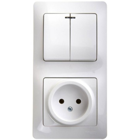 Block combined Gloss Sche GSL000173 Roset 2 keys, white color