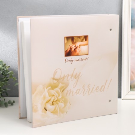 Photo album for 500 photos 10x15 cm, plastic. Sheets, Rings "Only Married" Wedding Magic-1