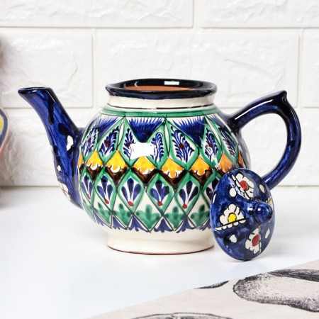 Rishtan ceramics "Patterns", 1000 ml, blue-6