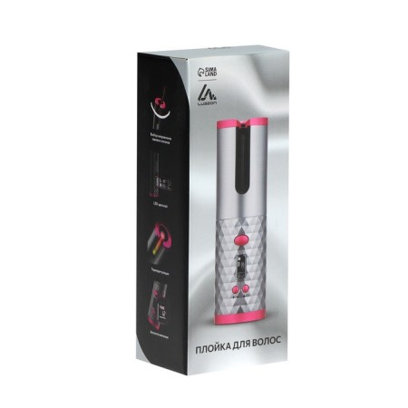 The curling iron Luazon LW-16, 50 W, ceramic coating, D = 19 mm, up to 200 ° C, portable, from USB-5