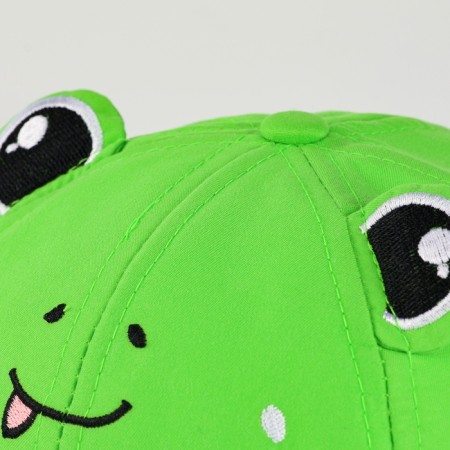 Baby cap for a boy with eyes "Frog", rr. 48-50-2