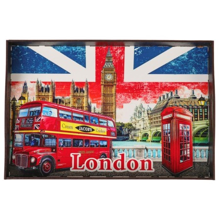 Tray with handles "London", wooden, 30x20x4.5cm-1