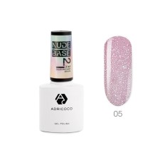 The ADricoCo Nude Base 2 in 1, No. 05 Mirage, 8 ml reflective base, 8 ml