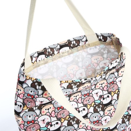 Set a youth backpack from textiles, a shoper bag, pink color-6