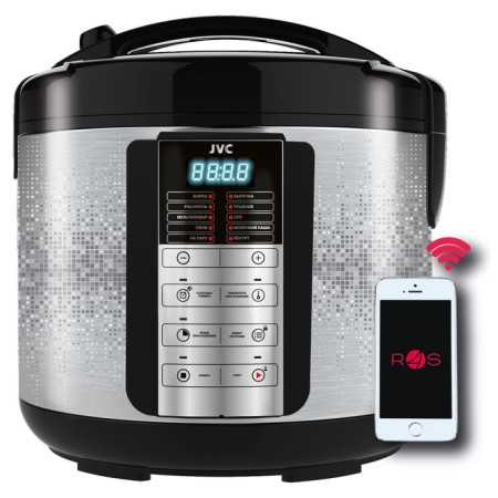 Multicked JVC MC501, 700 W, 6 L, 45 programs, silver color with black