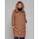 Coat insulated winter female, size 48, brown color