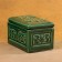 Rishtan ceramics "Aktash" Green, 12x7cm