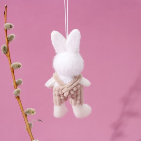 Soft toy "Bunny" on the suspension, 14 cm, color mix-3