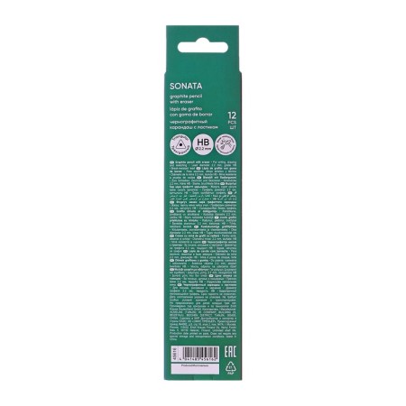 Chernographic pencil with Erichkrause "Sonata", HB, Grifel D = 2.2 mm, wood, three-9