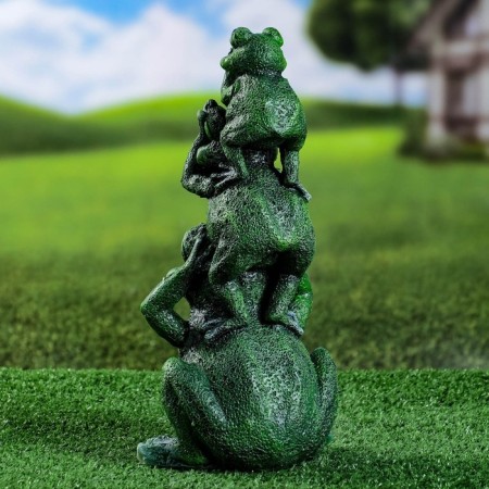 Garden figure "Frog Pyramid" 30x15x12cm-2