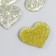 Decor for creativity plastic "Brilliant heart" gold 3.1x3.7 cm