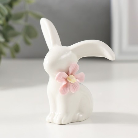 Souvenir Ceramics "ROOL with pink flower" 6.8x4.8x7.9 cm