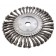 Denzel Ushm brush, 200 mm, flat, twisted stainless steel. wire 0.5 mm, landing 22.2 mm