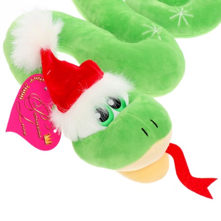Soft toy "New Year's snake", green color, 66 cm-2