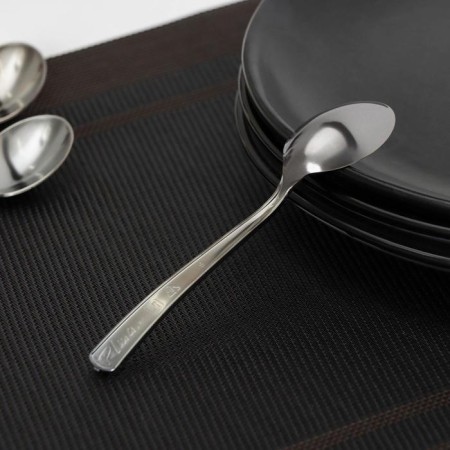 A single spoon is disposable, 12.5 cm, silver color-1