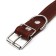 Leather collar on synthetic winterizer, dimensionless, 71 x 3.5 cm, Osh 29-62 cm, brown