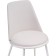 Chair on the metal frame Aldis metal/velor, white/white 50x57x81 cm