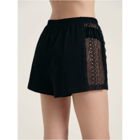 Women's shorts with lace inserts CONTE Elegant Performance, size S, Black color-1