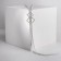 Set 2 objects: earrings, pendant "elegance" rhombus, white color in silver, 34 cm