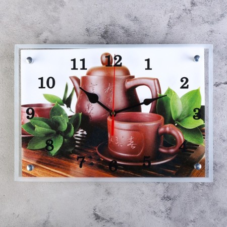 Carty clock is wall, series: interior, Japanese tea set, 25x35 cm