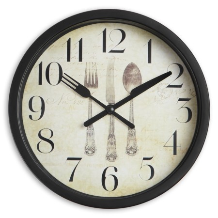 Wall clock, series: kitchen, "serving", smooth move, D-20 cm