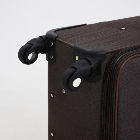 Small 24 suitcase "on lightning, code castle, with extension, brown color-7